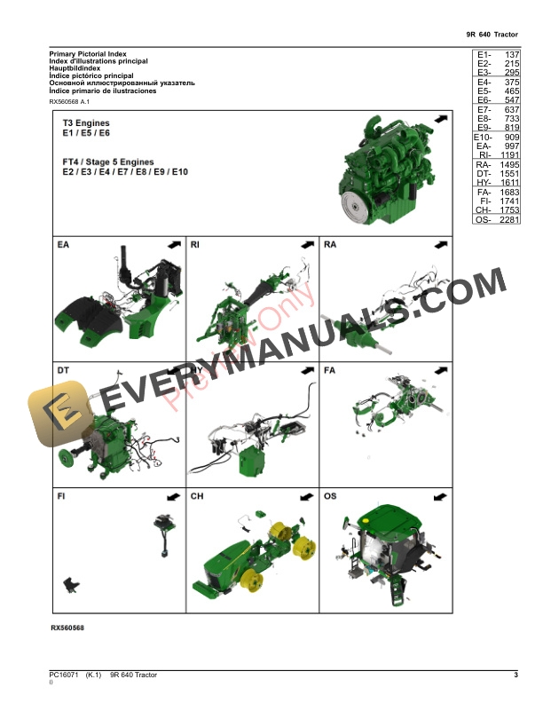 John Deere 9R 640 Tractor Parts Catalog PC16071 26NOV23-3