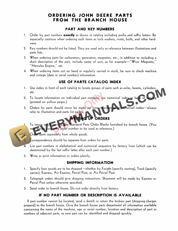 John Deere AB20 Side Fertilizer Attachment Parts Catalog PC329 01JUN59-4