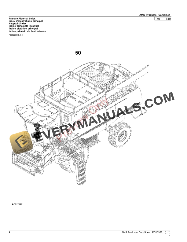 John Deere AMS Products - Combines Parts Catalog PC10338 24SEP23 5 John Deere AMS Products Combines Parts Catalog PC10338 24SEP23 4