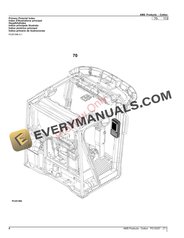 John Deere AMS Products Cotton Parts Catalog PC10337 16NOV23 4