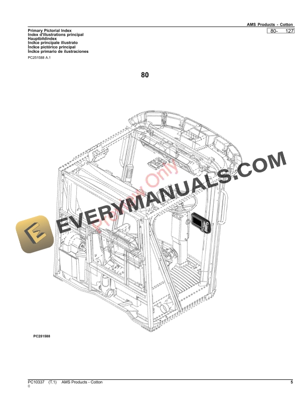 John Deere AMS Products Cotton Parts Catalog PC10337 16NOV23 5