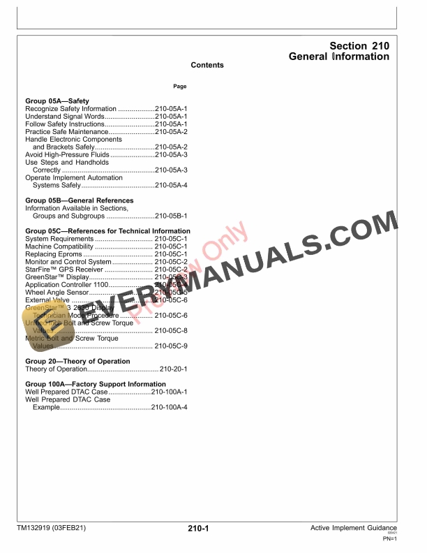 John Deere Active Implement Guidance PCXL01B100000 149999 Technical Manual TM132919 03FEB21 5