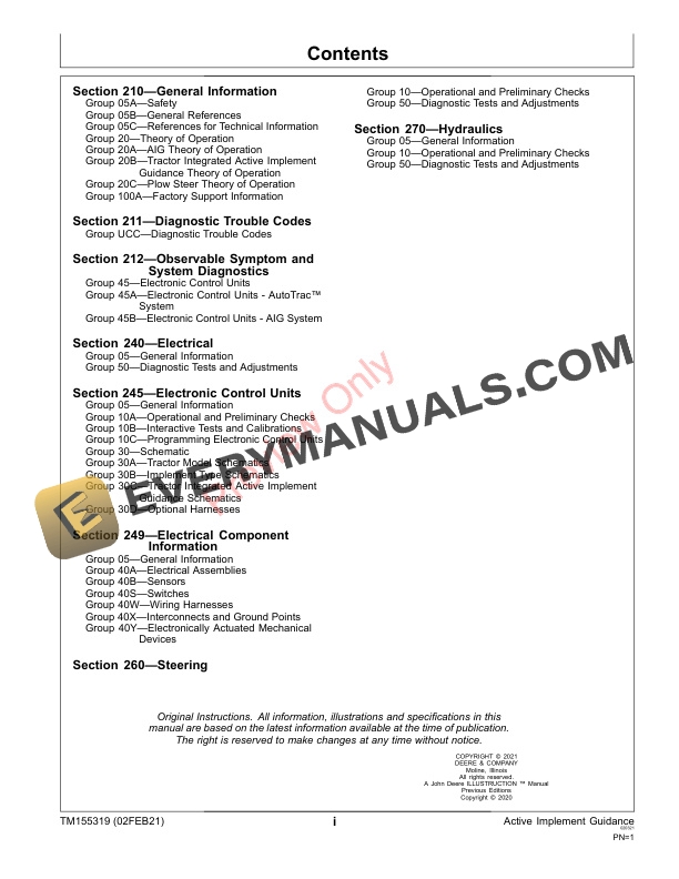 John Deere Active Implement Guidance PCXL01C150000 Technical Manual TM155319 02FEB21 3