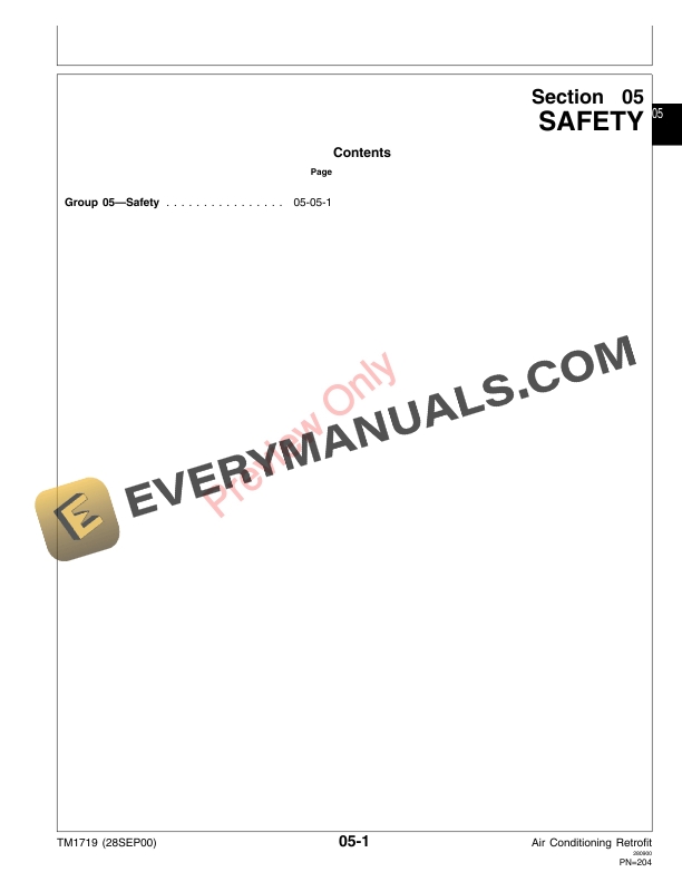 John Deere Air Conditioning Retrofit From R 12 To R 134A Technical Manual TM1719 28SEP00 5