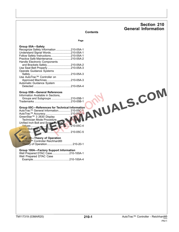 John Deere AutoTrac Controller Reichhardt Technical Manual TM117319 03MAR20 5