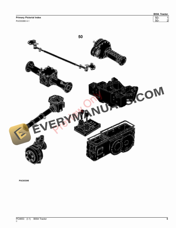 John Deere B554 Tractor Parts Catalog PC4653 22MAY20 6 John Deere B554 Tractor Parts Catalog PC4653 22MAY20-5