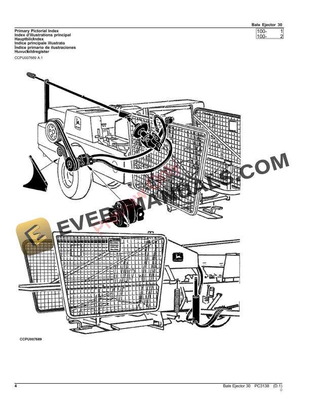 John Deere BALE EJECTOR 30 Parts Catalog PC3138 20SEP21-4