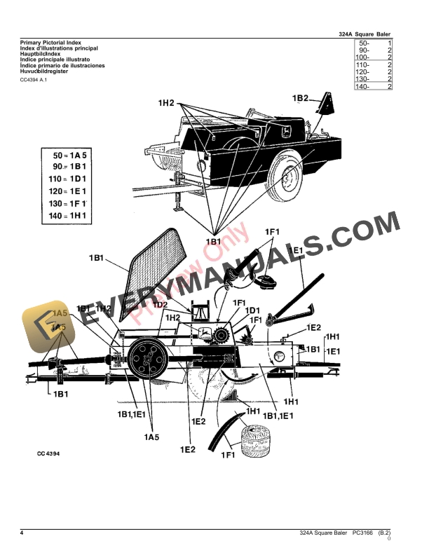 John Deere BALERS 342AT, 342AWS Parts Catalog PC3166 20SEP21-4