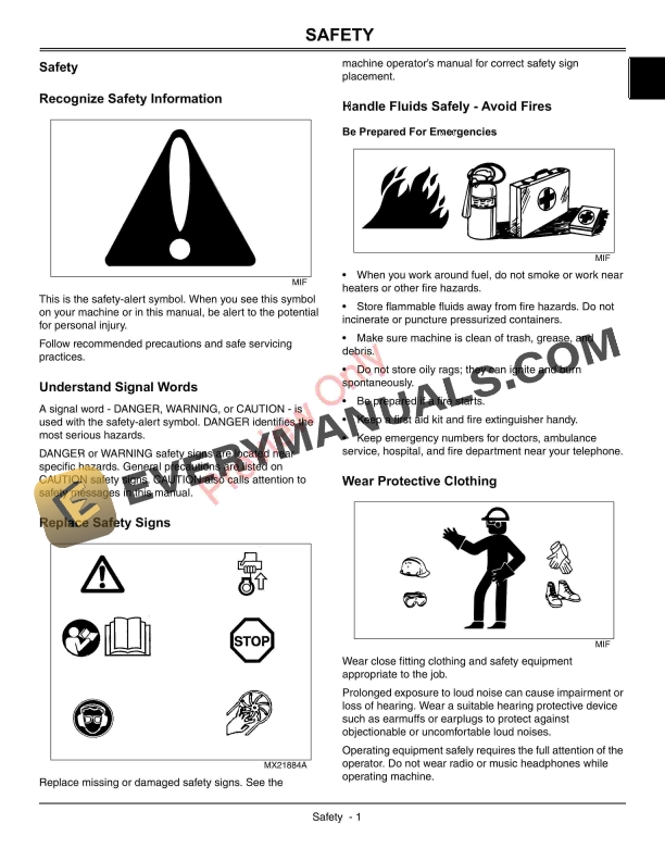 John Deere BP45LE BP65LE Backpack Blowers Technical Manual TM104119 08MAY08 5
