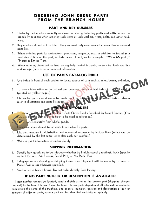 John Deere Border Disk and Border Disk Plow - Integral Tool Carrier Parts Catalog PC300 01JAN53 6 John Deere Border Disk and Border Disk Plow – Integral Tool Carrier Parts Catalog PC300 01JAN53-4