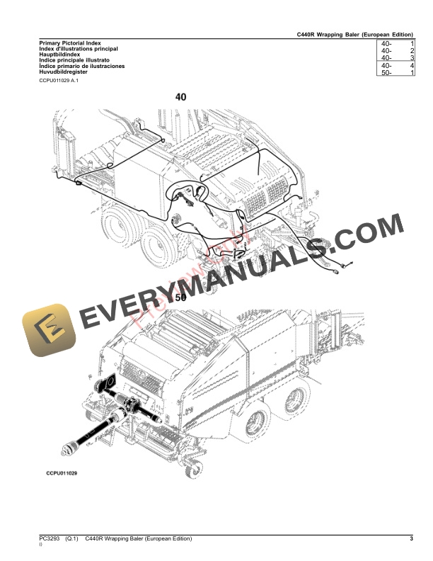 John Deere C440R Wrapping Baler Parts Catalog PC3293 19SEP23 4 John Deere C440R Wrapping Baler Parts Catalog PC3293 19SEP23-3