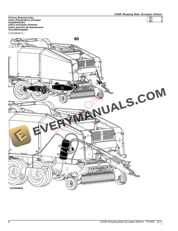John Deere C440R Wrapping Baler Parts Catalog PC3293 19SEP23 5 John Deere C440R Wrapping Baler Parts Catalog PC3293 19SEP23-4