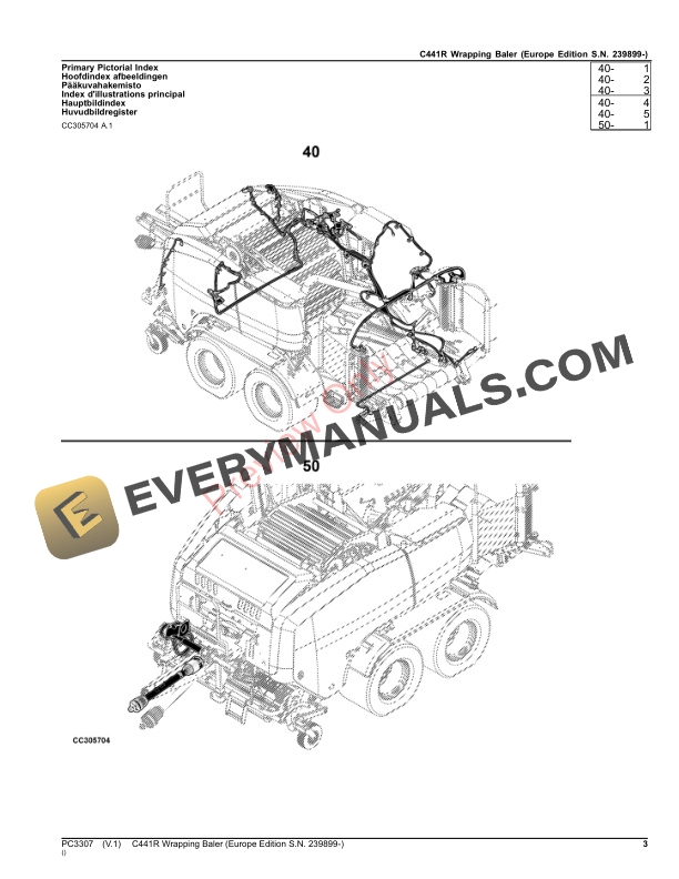 John Deere C441R Wrapping Baler Parts Catalog PC3307 17OCT23-3