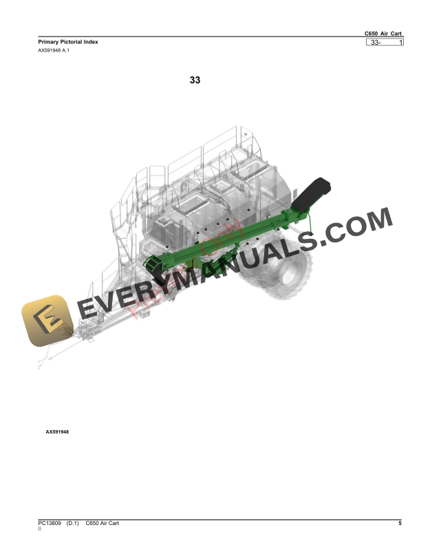 John Deere C650 Air Cart Parts Catalog PC13809 06OCT23-5