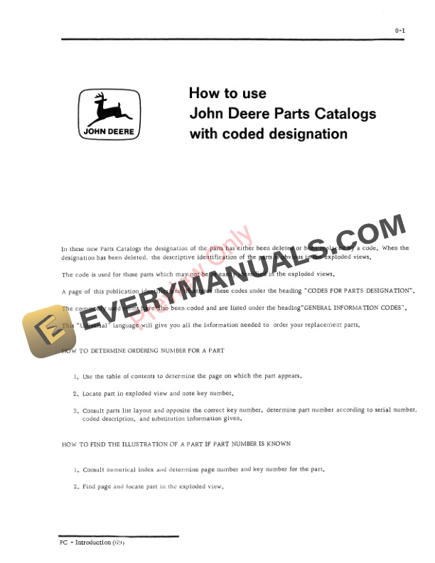 John Deere CE300 and C380 Spin Spreaders Parts Catalog PC3068 25934-3