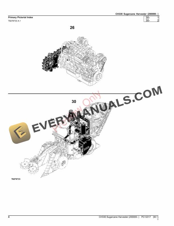 John Deere CH330 Sugarcane Harvester (200000- ) Parts Catalog PC12317 19OCT23-4