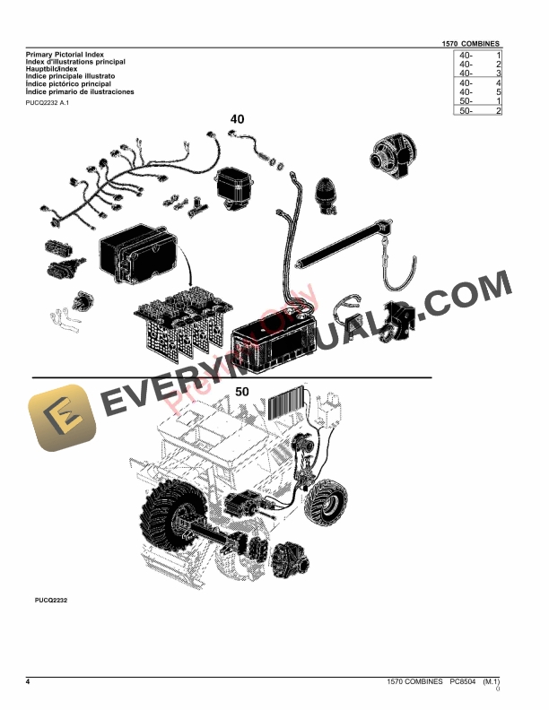 John Deere COMBINE 1570 Parts Catalog PC8504 19NOV23 5 John Deere COMBINE 1570 Parts Catalog PC8504 19NOV23-4
