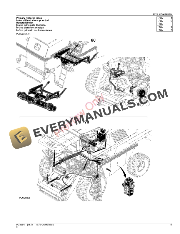 John Deere COMBINE 1570 Parts Catalog PC8504 19NOV23 6 John Deere COMBINE 1570 Parts Catalog PC8504 19NOV23-5