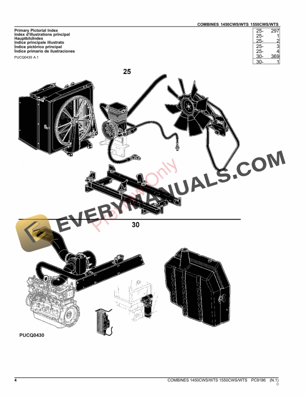 John Deere COMBINES 1450 CWS, 1550 CWS, 1450 WTS, 1550 WTS Parts Catalog PC9186 28OCT23-4