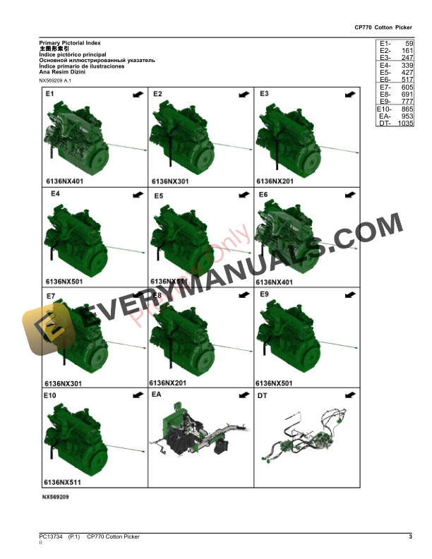 John Deere CP770 Cotton Picker Parts Catalog PC13734 19OCT23-3