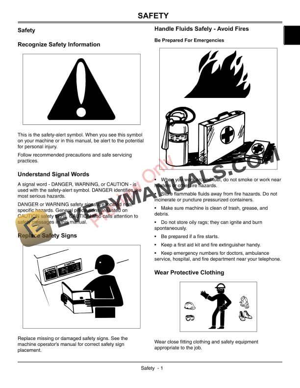 John Deere CS36 CS36LE CS40 CS40LE CS46 CS52 CS56 CS62 CS71 CS81 Chain Saws Technical Manual TM1917 01MAR08 5