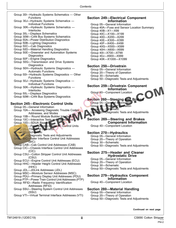 John Deere CS690 Cotton Stripper Diagnostic Technical Manual TM124919 12DEC19 4