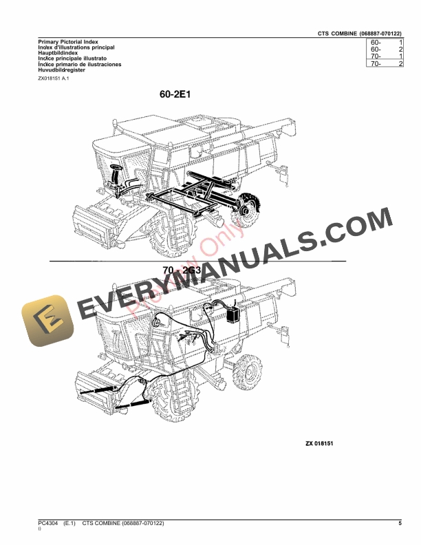 John Deere CTS COMBINE (068887-070122) Parts Catalog PC4304 06APR23-5