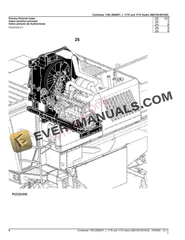 John Deere Combines 1165 (060006 - ), 1175 and 1175 Hydro (060155 Parts Catalog PC9609 17SEP23 5 John Deere Combines 1165 (060006 – ), 1175 and 1175 Hydro (060155 Parts Catalog PC9609 17SEP23-4