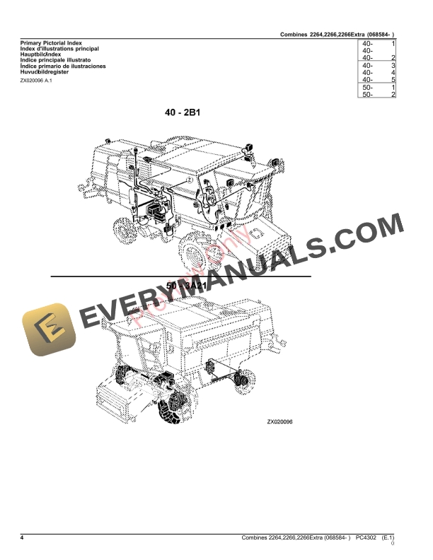 John Deere Combines 2264,2266,2266Extra (068584- ) Parts Catalog PC4302 16NOV23-4