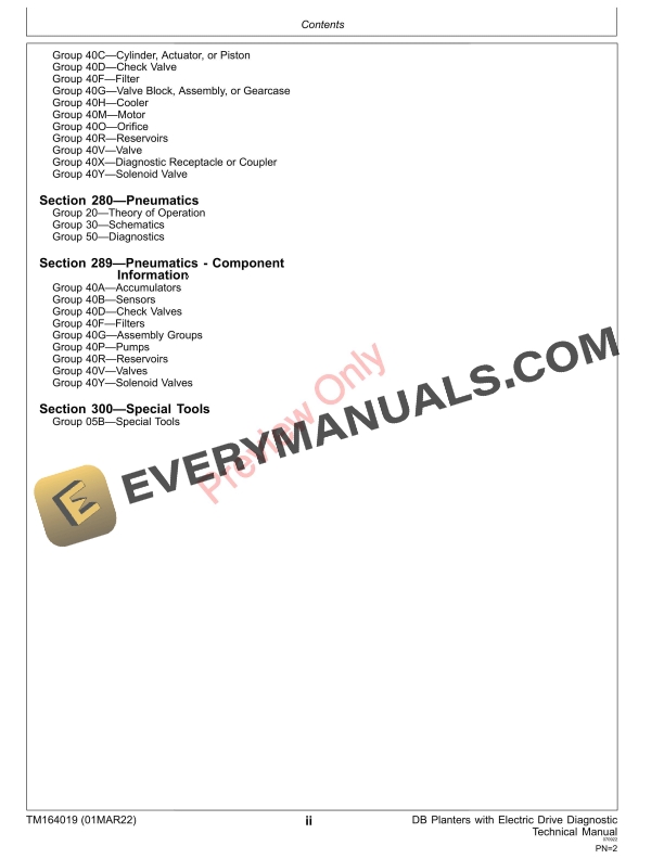 John Deere DB Planters with Electric Drive (794101-) Diagnostic Technical Manual TM164019 01MAR22 6 John Deere DB Planters with Electric Drive 794101 Diagnostic Technical Manual TM164019 01MAR22 4