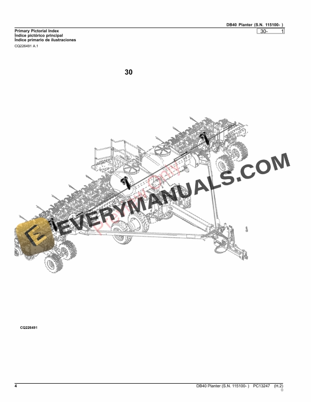 John Deere DB40 Planter (S.N. 115100- ) Parts Catalog PC13247 05NOV23-4