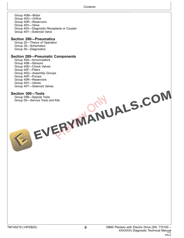 John Deere DB60 Planters with Electric Drive Diagnostic Technical Manual TM145219 14FEB20 4