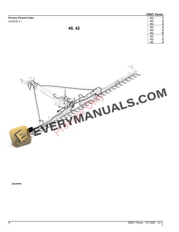 John Deere DB60T Planter Parts Catalog PC12595 16NOV23-4
