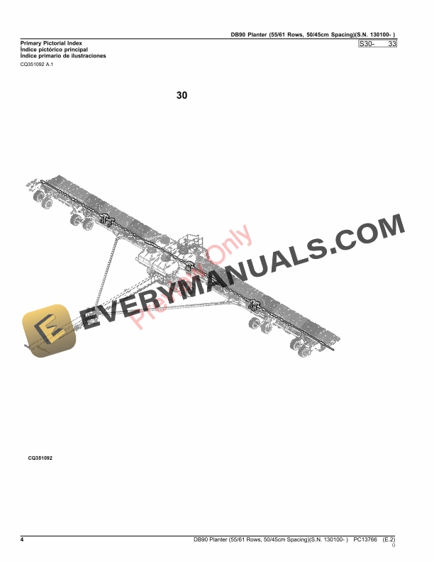 John Deere DB90 Planter (5561 Rows, 5045cm Spacing)(S.N. 130100- ) Parts Catalog PC13766 05NOV23 5 John Deere DB90 Planter (5561 Rows, 5045cm Spacing)(S.N. 130100- ) Parts Catalog PC13766 05NOV23-4