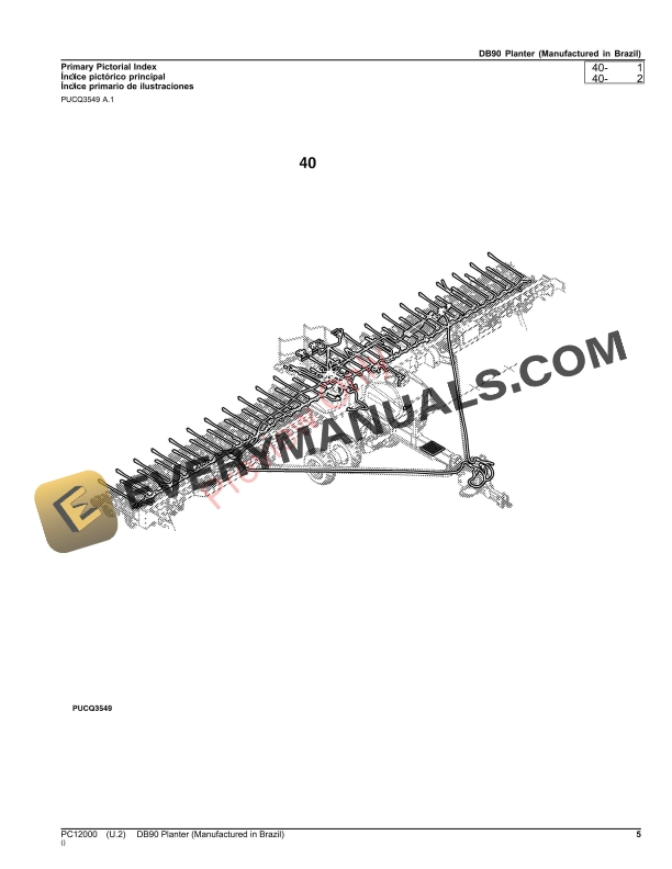 John Deere DB90 Planter (Manufactured in Brazil) Parts Catalog PC12000 05SEP23-5