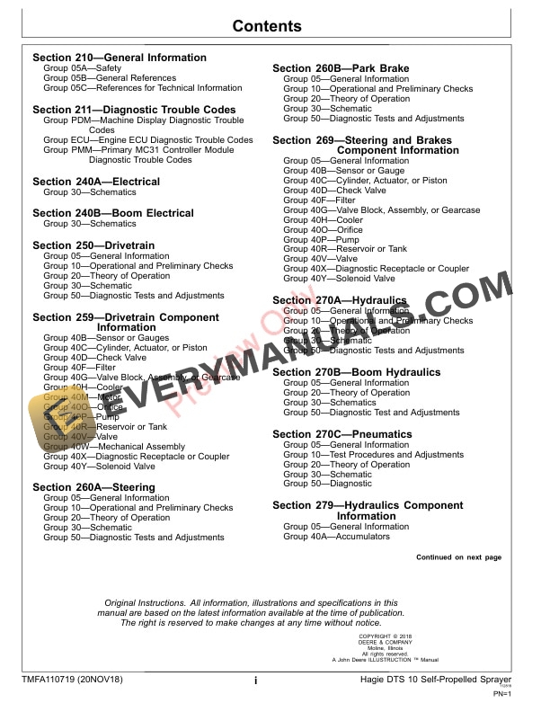 John Deere DTS10 Self Propelled Sprayer Diagnostic Technical Manual TMFA110719 20NOV18 3