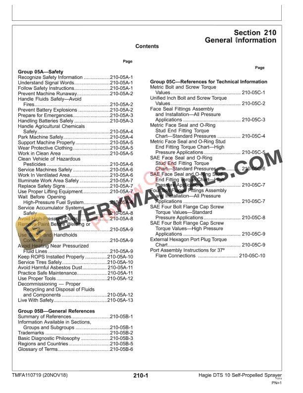 John Deere DTS10 Self Propelled Sprayer Diagnostic Technical Manual TMFA110719 20NOV18 5