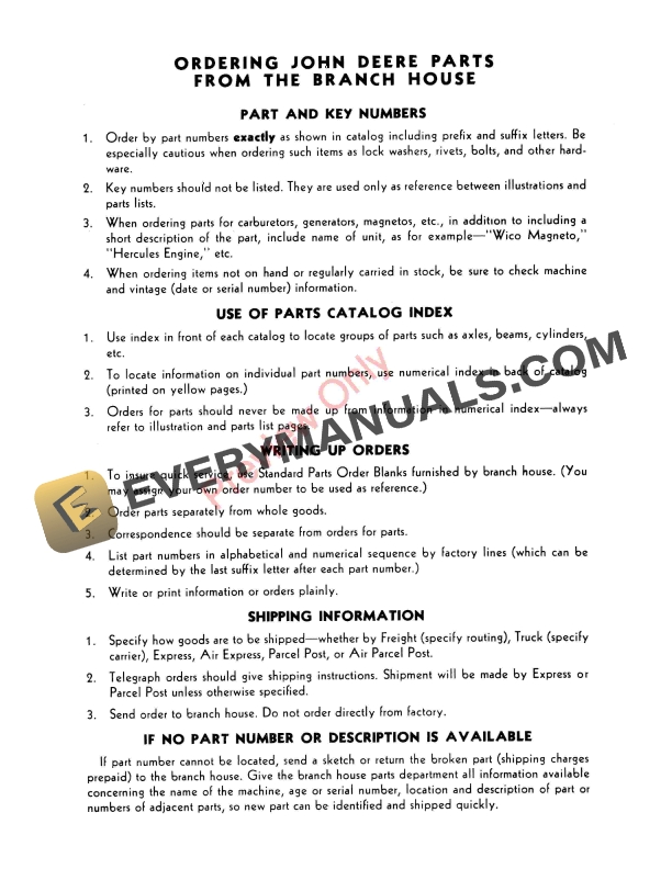 John Deere Disk No. 200 Series Offset-Killefer Harrows Parts Catalog PC198 01JUL51-4