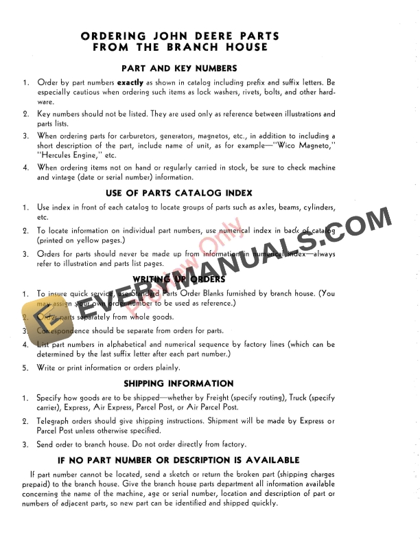 John Deere Disk Tillers – 950, 970 Series Parts Catalog PC225 01OCT59-4