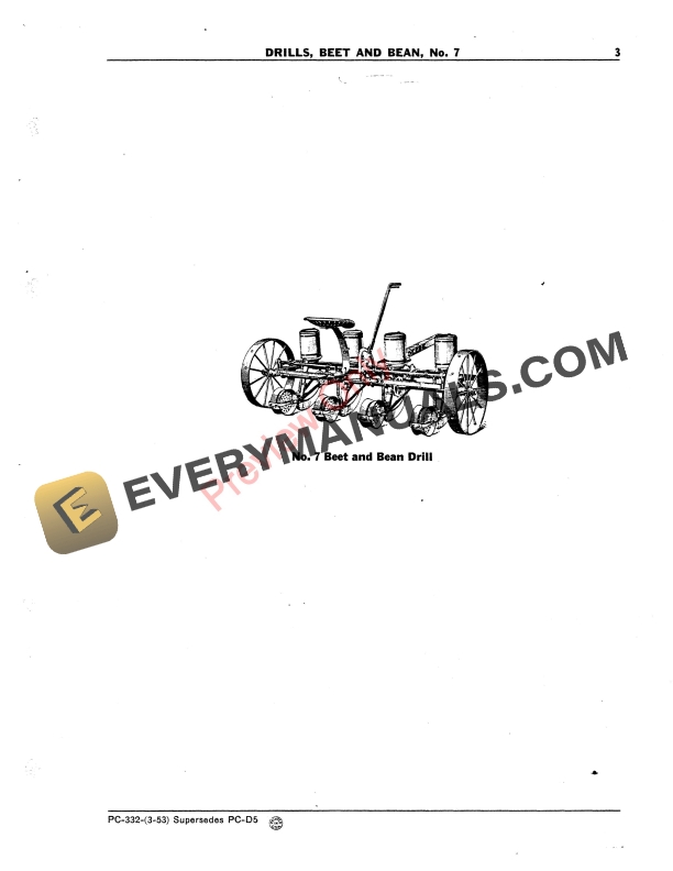 John Deere Drills – Beet and Bean Parts Catalog PC332 01MAR53-5
