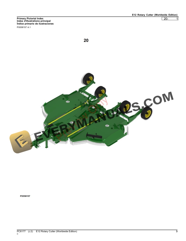 John Deere E12 Rotary Cutter Parts Catalog PC6177 29JUN23-3