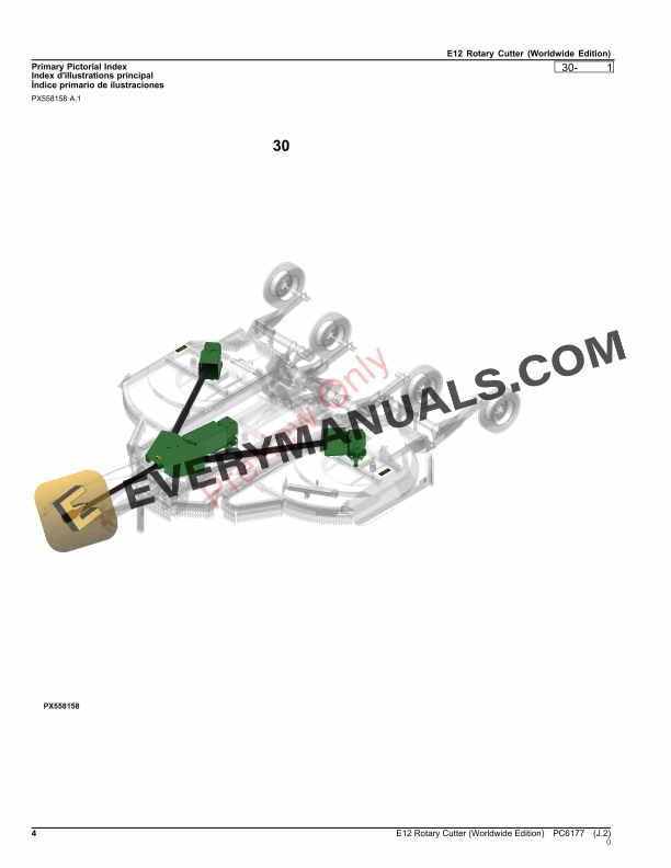 John Deere E12 Rotary Cutter Parts Catalog PC6177 29JUN23-4