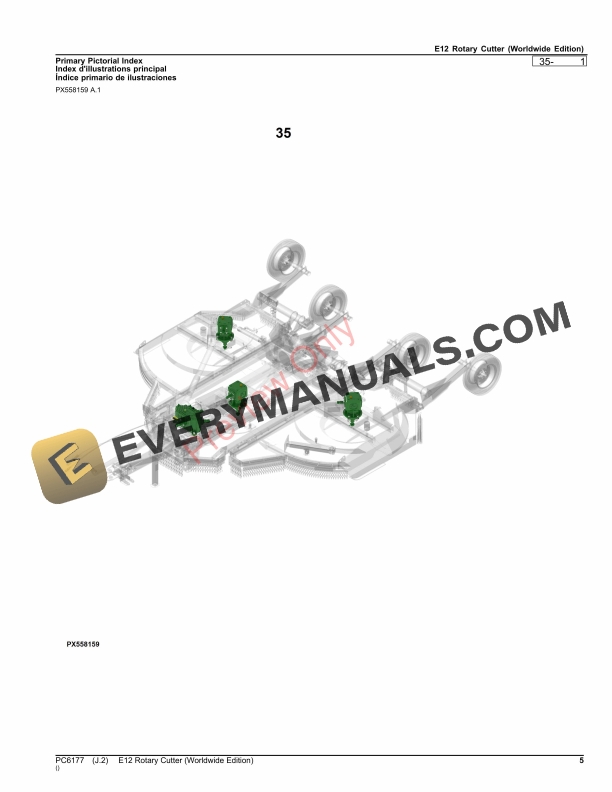 John Deere E12 Rotary Cutter Parts Catalog PC6177 29JUN23-5