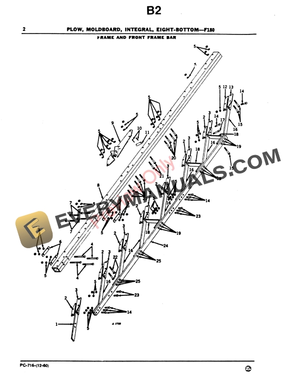 John Deere Eight-Bottom F180 Moldboard Integral Plow Parts Catalog PC716 01DEC60 PDF 11 John Deere Eight-Bottom F180 Moldboard Integral Plow Parts Catalog PC716 01DEC60-4