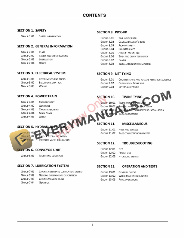 John Deere F440E and F450E Round Baler Technical Manual 5FBD402 17NOV14 4