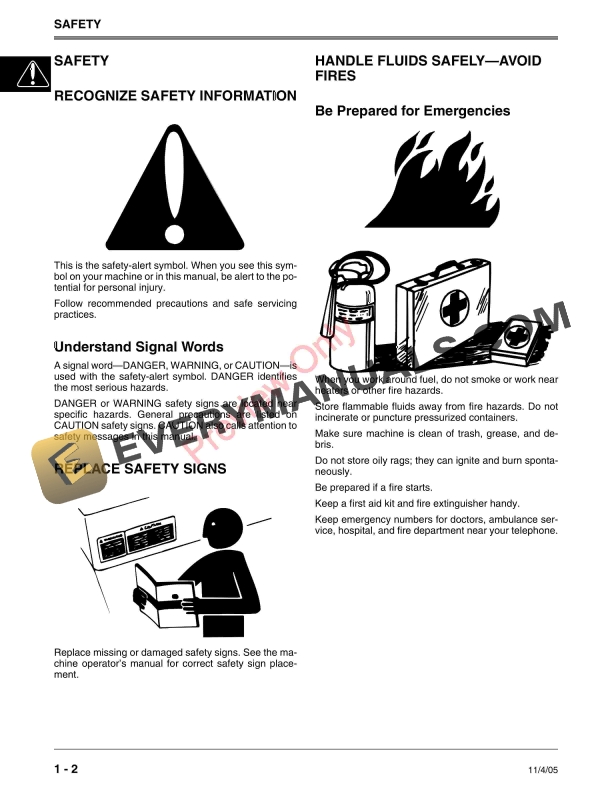 John Deere F620 F680 F687 Ztrak Front Mowers Technical Manual TM1678 01NOV05 4