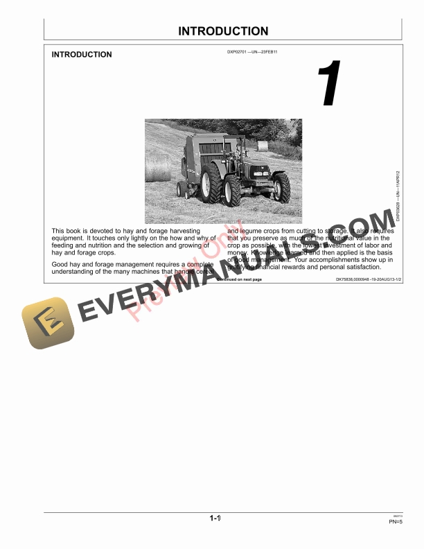 John Deere FOSFMO Hay and Forage Harvesting Textbook Fundamentals Of Machine Operation FMO14107NC 27SEP13 5