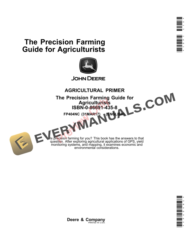 John Deere FOSFMO The Precision Farming Guide for Agriculturists Agricultural Primer FP404NC 31MAR17-1