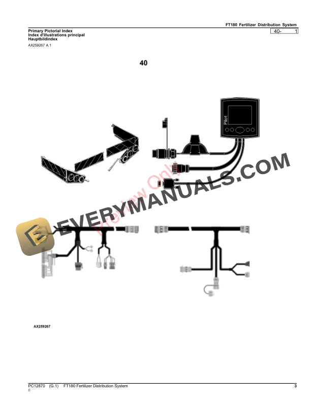 John Deere FT180 Fertilizer Distribution System Parts Catalog PC12870 06AUG23-3