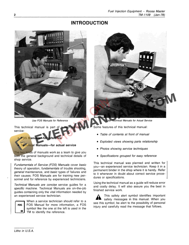 John Deere Fuel Injection Equipment Roosa Master Industrial Technical Manual TM1109 01JAN78 4